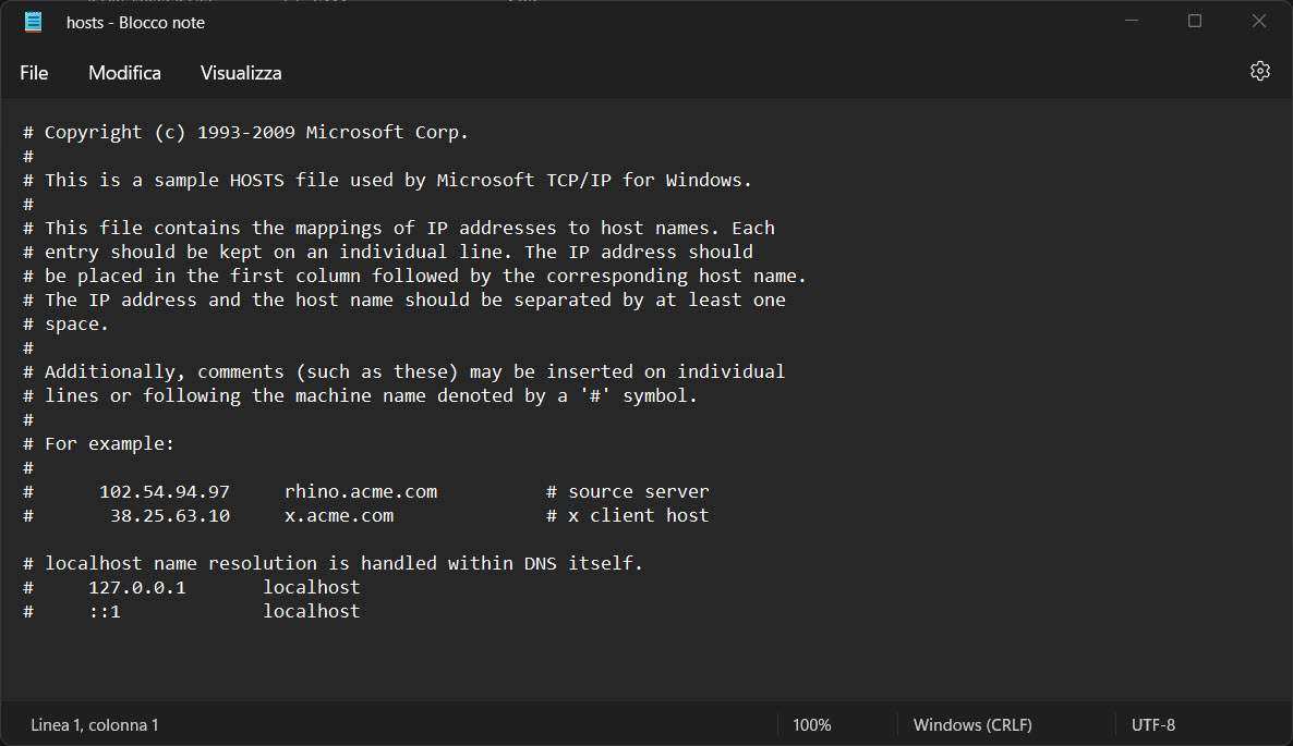 Modificare il file Hosts di Windows senza essere amministratori ...