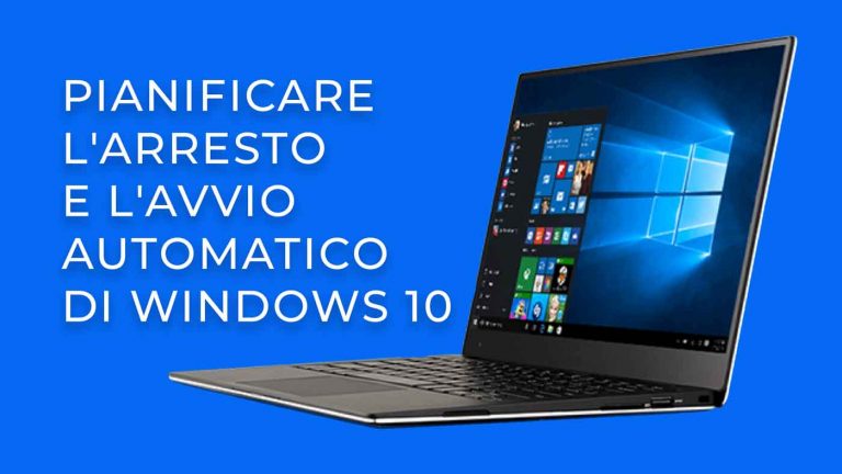 pianificare avvio spegnimento windows10