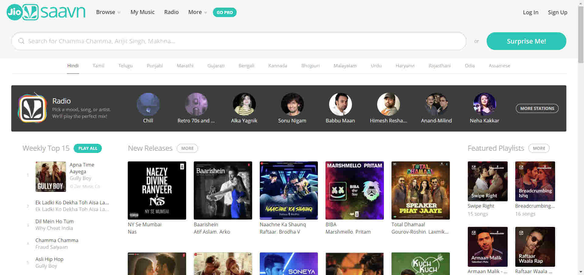 saavn alternative spotify