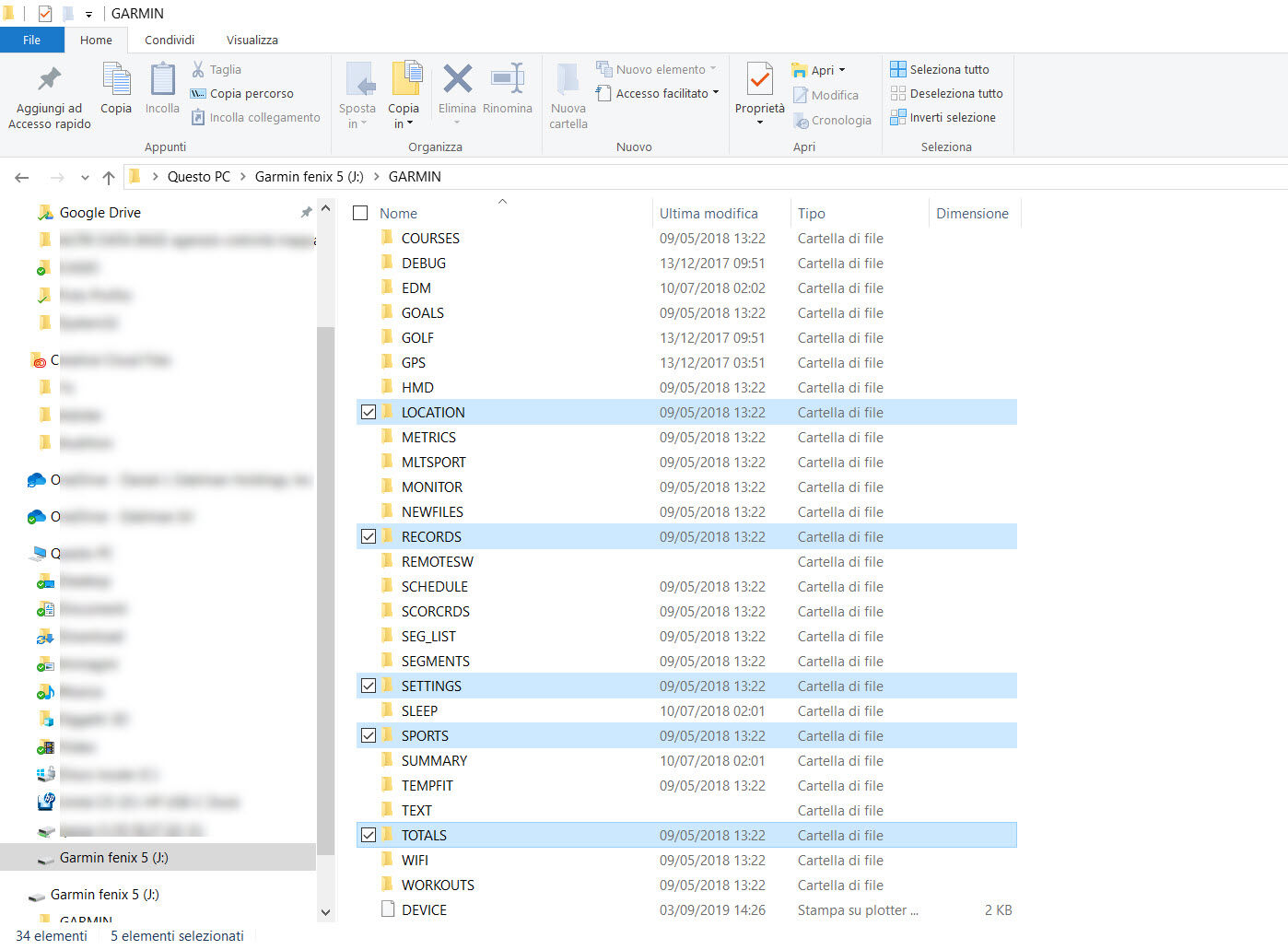 garmin sportwatch backup ripristino 03