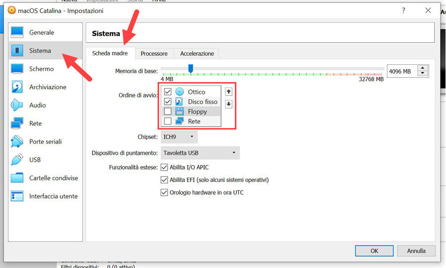 Installare macOS Catalina su Windows con VirtualBox 5