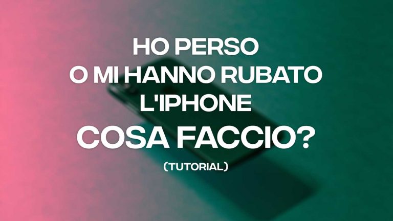 iphone rubato perso