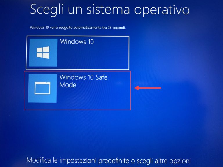 abilitare modalita provvisoria windows10 06