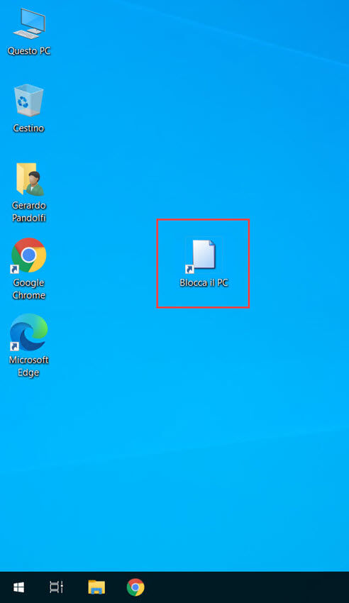 Come bloccare Windows con un click 5 bloccare pc shortcut 05