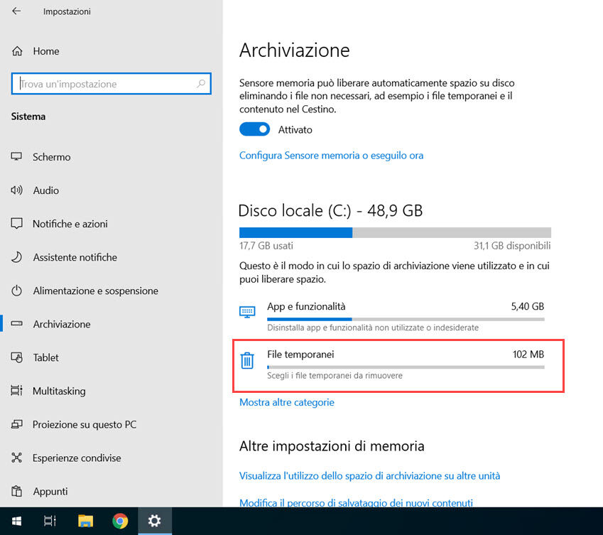 cancellare file spazzatura windows 04
