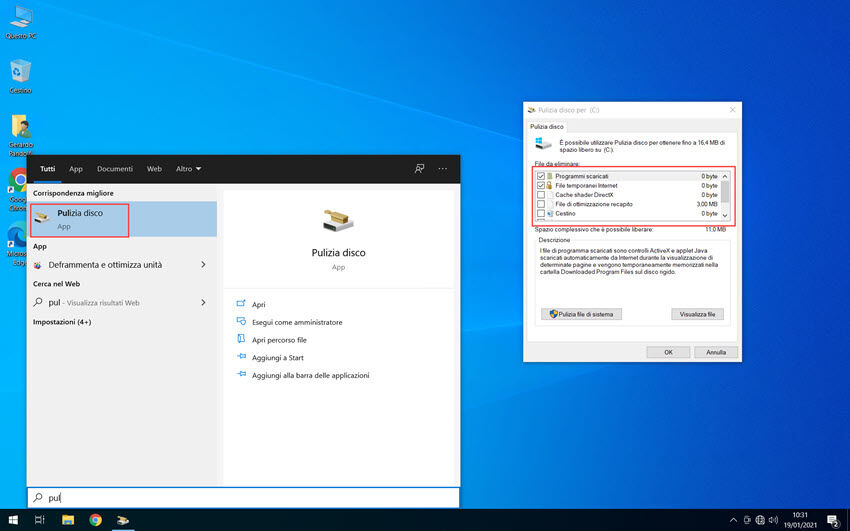 cancellare file spazzatura windows 06