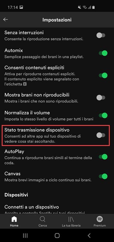 spotify disattivare audio pubblicita 02