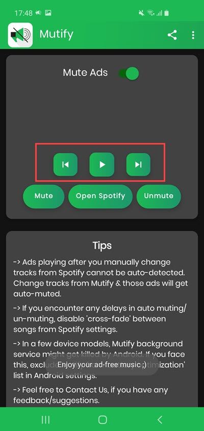 spotify disattivare audio pubblicita 04
