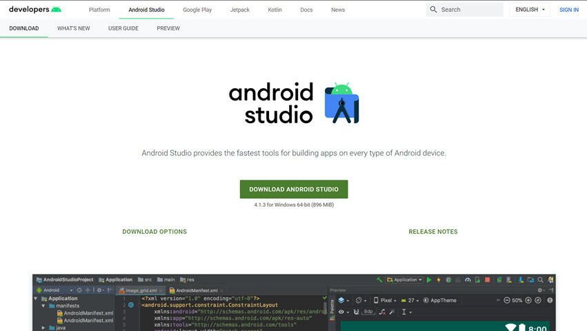 android studio windows10 01