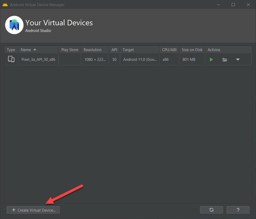 android studio windows10 07