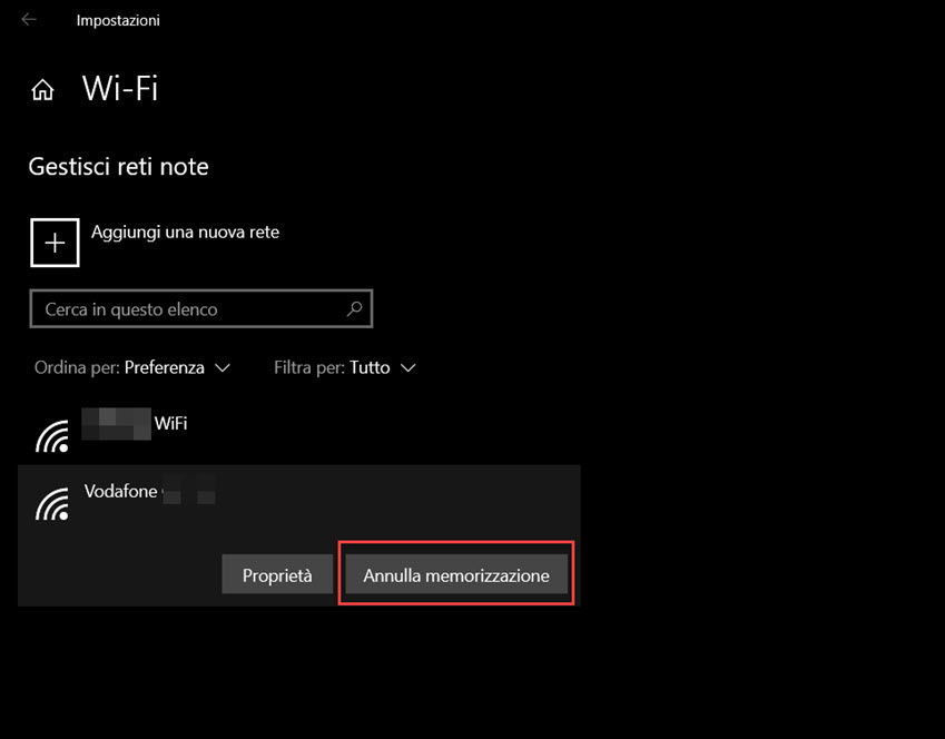 rete non disponibile windows10 08