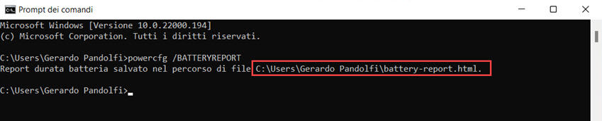 stato batteria windows11 02