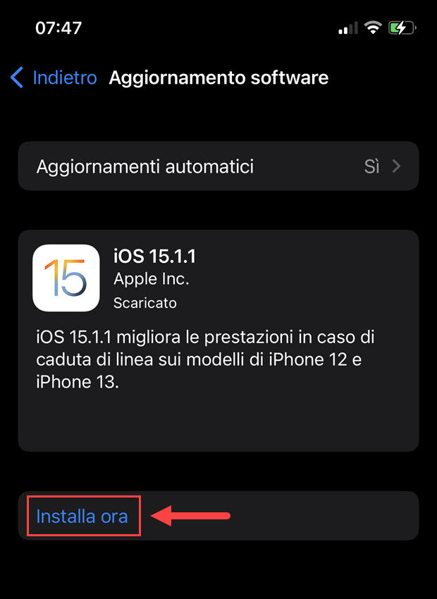 aggiornamento ios iphone ipad 05