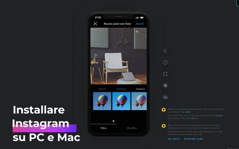 Come usare Instagram per smartphone direttamente sul PC o Mac 3 instagram smartphone pc mac 09