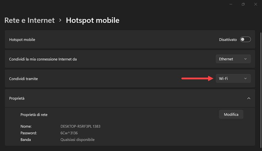 Come condividere internet del tuo computer con altri dispositivi 5 windows11 hotspot 05