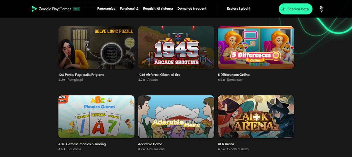 Divertirsi sul PC con i giochi mobile Android grazie a Google Play Giochi 25 Google Play Giochi - Catalogo Giochi