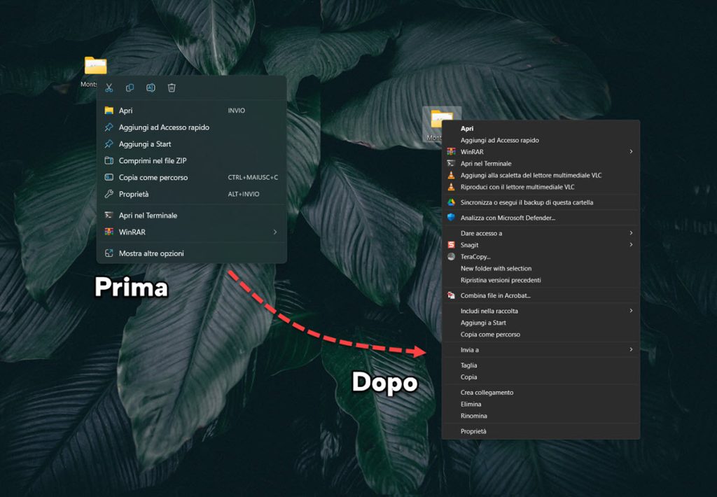 Disattivare "Mostra altre opzioni" di Windows 11